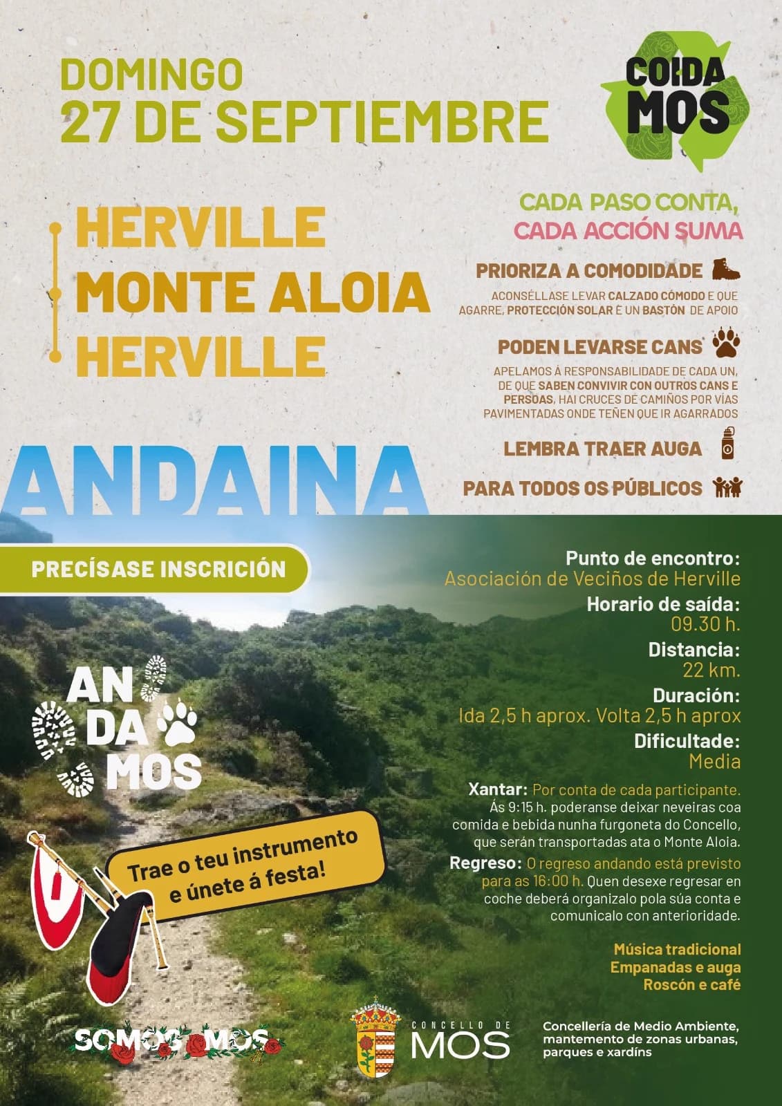 Cartel da Andaina Herville · Monte Aloia do 27 de setembro